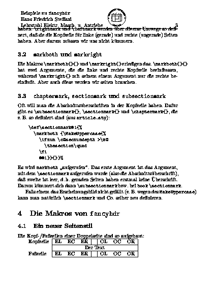 H&ouml;here Kopfzeile &uuml;berdeckt Text